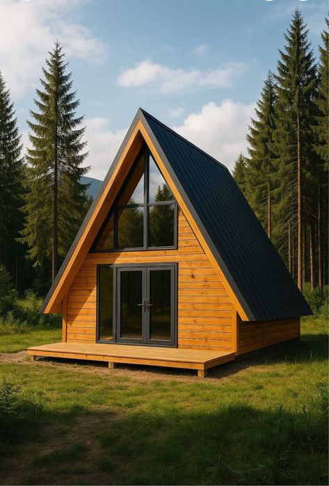 Cabane tip Aframe la cheie accept variante auto