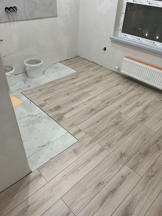 Укладка ламината плинтус