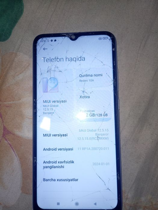 Redmi 10a xotira 6/128