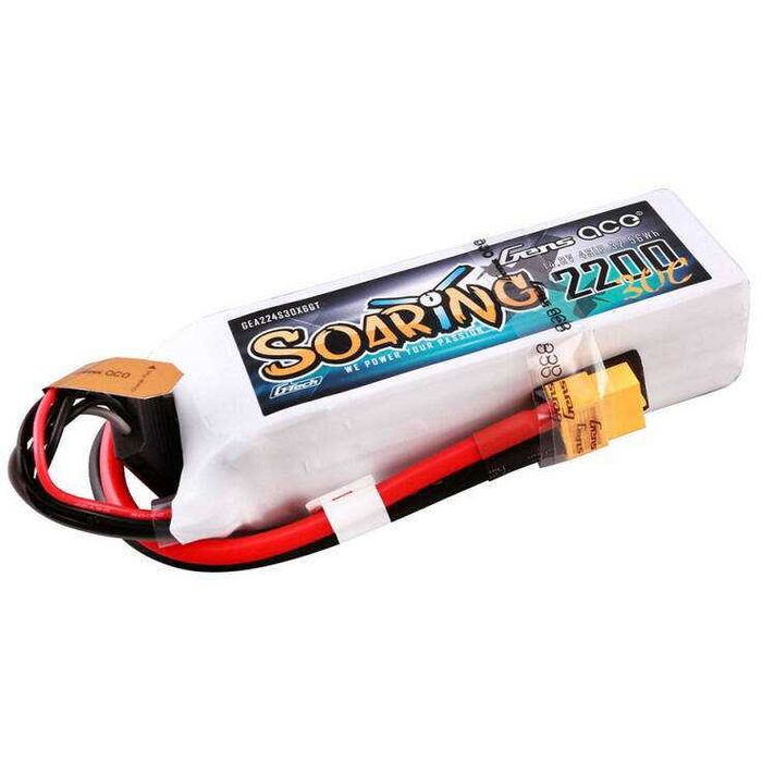 Acumulatori G-Tech Soaring 2200mAh 14.8V 30C 4S1P Lipo Battery Pack with XT60 Set 2 buc.Aeromodel,Drona