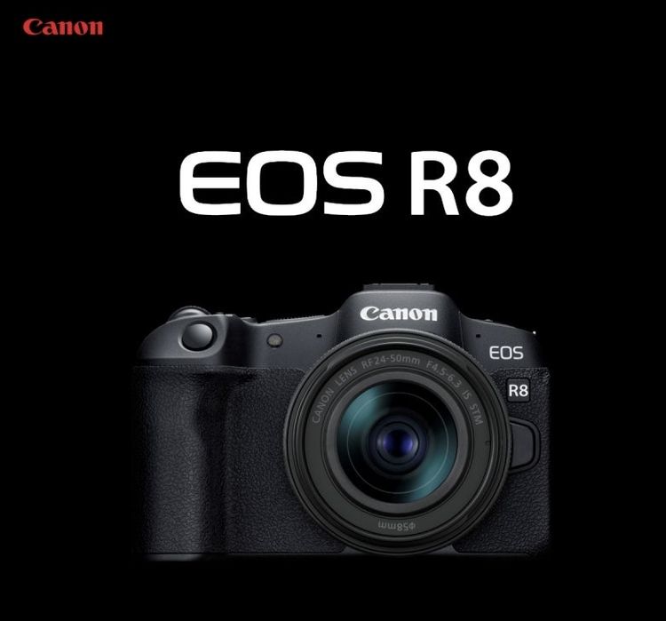 НОВО!!! Безогледален фотоапарат Canon - EOS R8, 24.2MPx, Black + Батерия LP-E17