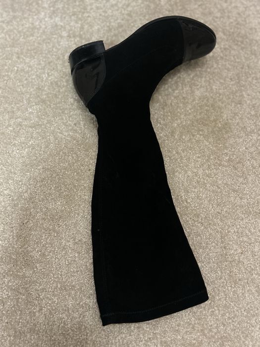 Ботуш, като чорап- велур и лак. Уникален. Като нов