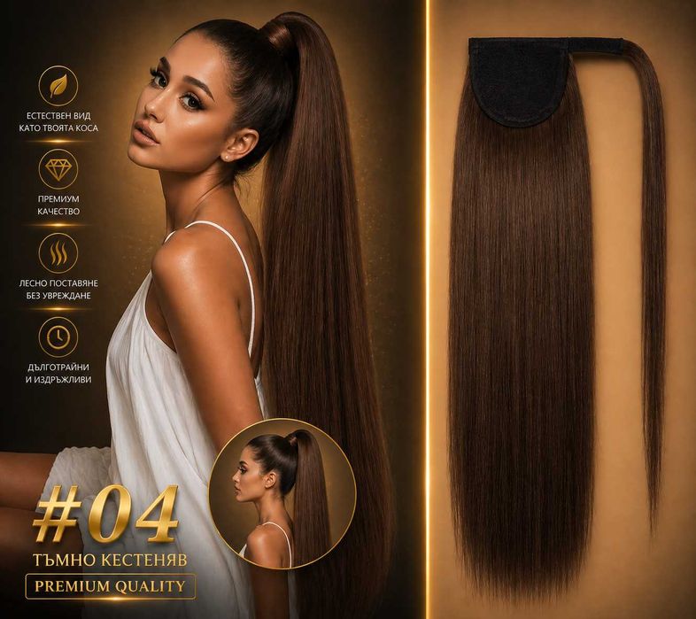 Естествена опашка за всеки ден- моментален обем и стил!