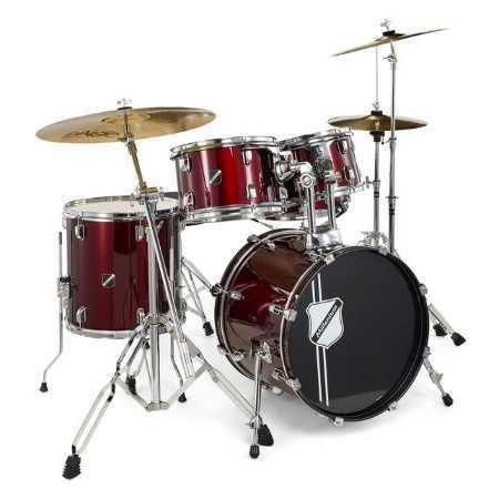 Set de tobe acustice Millenium Focus 18 Drum Bundle Red