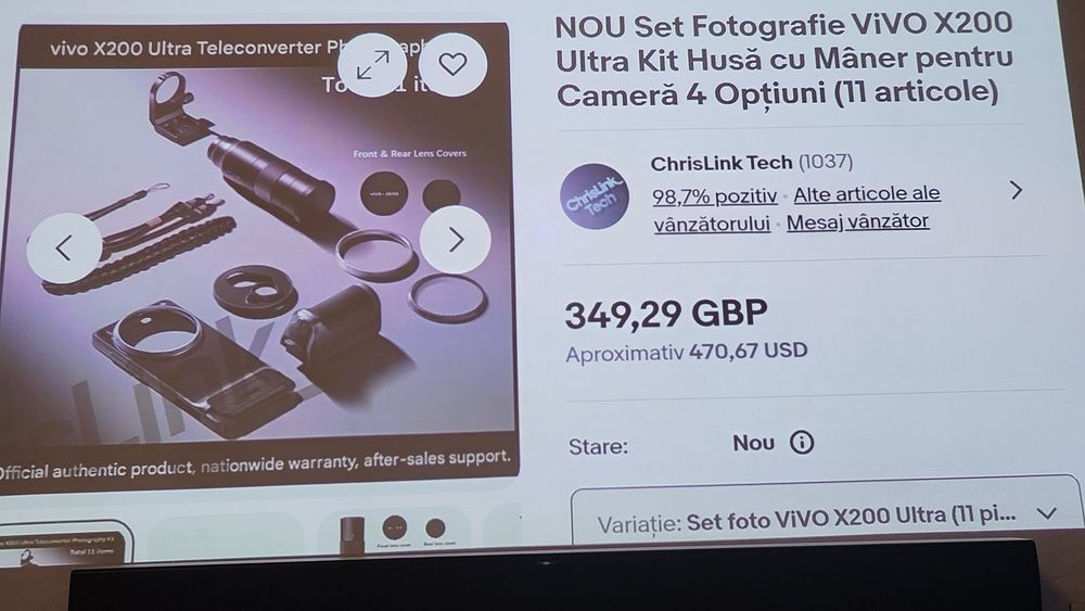 Vivo x200ultra plus kit foto complet