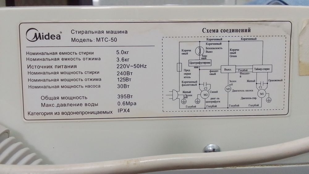 Стиральная машина полуавтомат