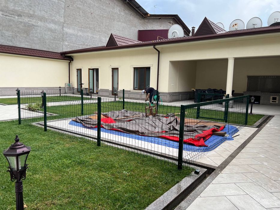 Ustanovka yevro zabor, Установка евро забора, 3d сетка