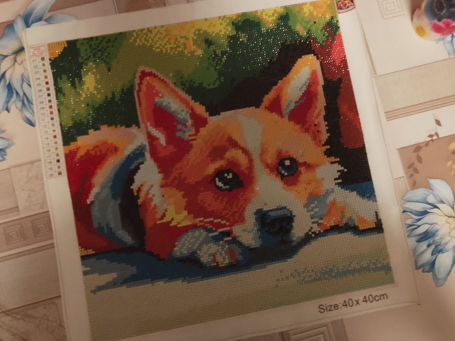 Tablou pictura cu diamante pictat manual