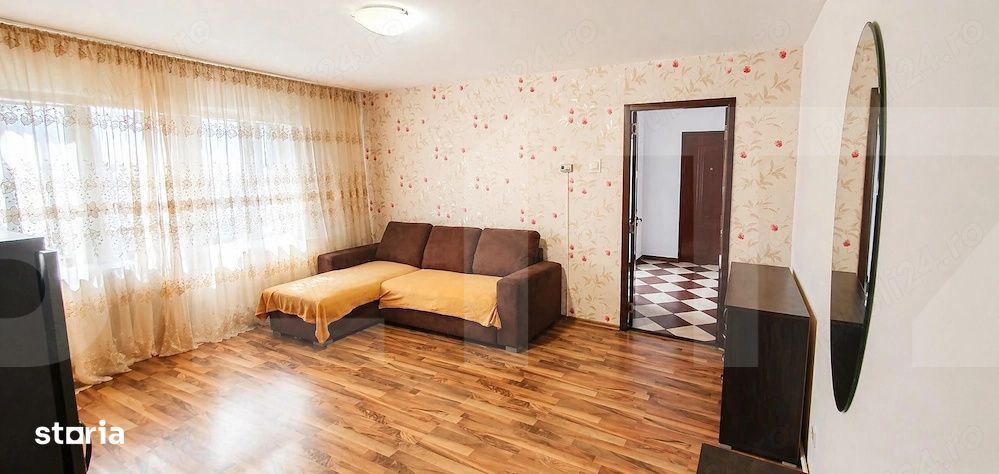 Apartament 2 camere, 50 mp, zona Primaverii – mobilat, centrala noua