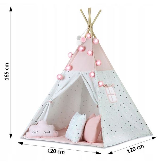 Палатка за игра в стил Монтесори, "Likesmart Fluffy Clouds" за деца