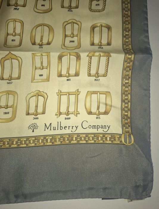 Eșarfă de designer din mătase naturala Mulberry Company