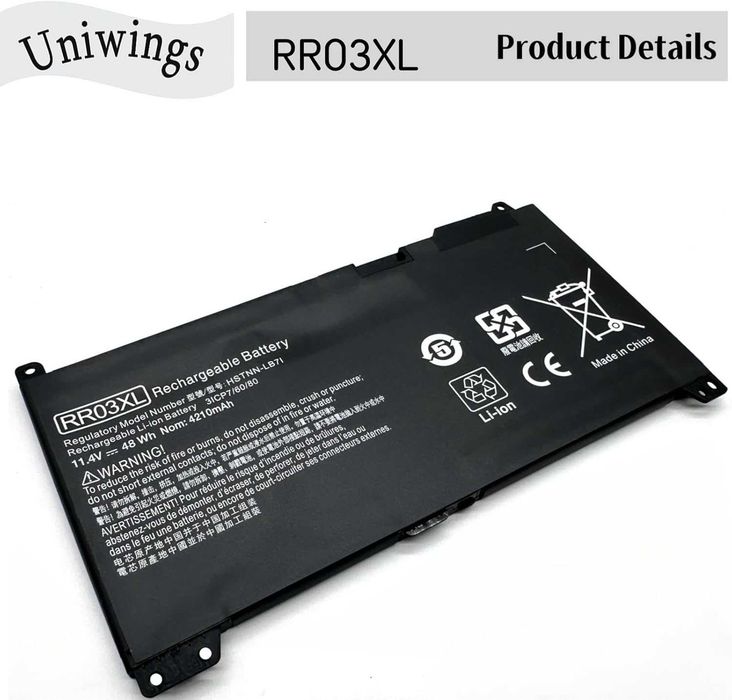 Батерия за лаптоп RR03XL, съвместима с HP ProBook
