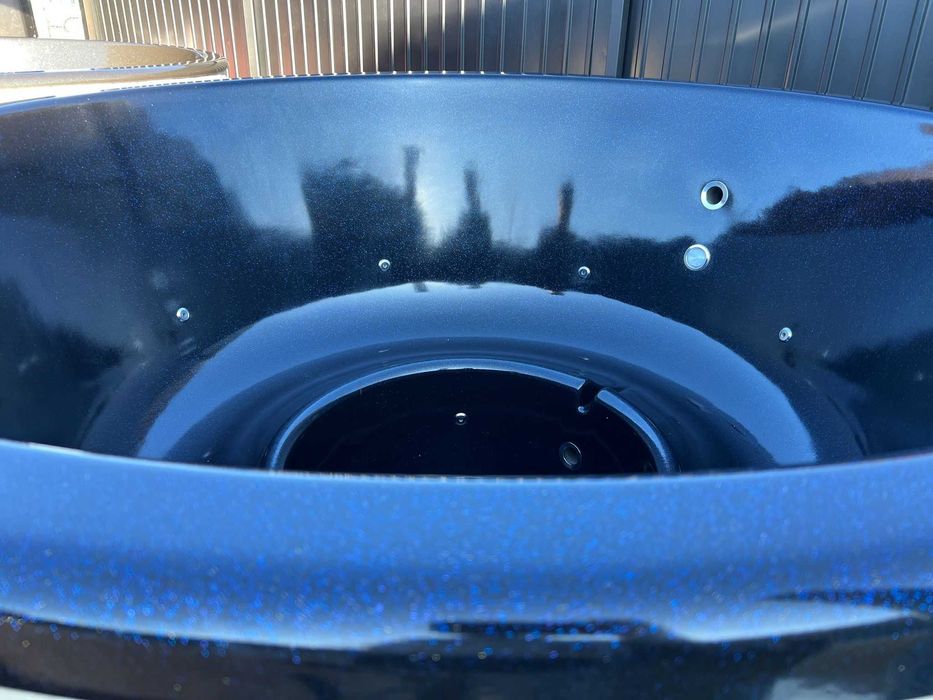 Ciubăr fibră sticlă 5-6 pers. | Aeromasaj + LED + sobă inox