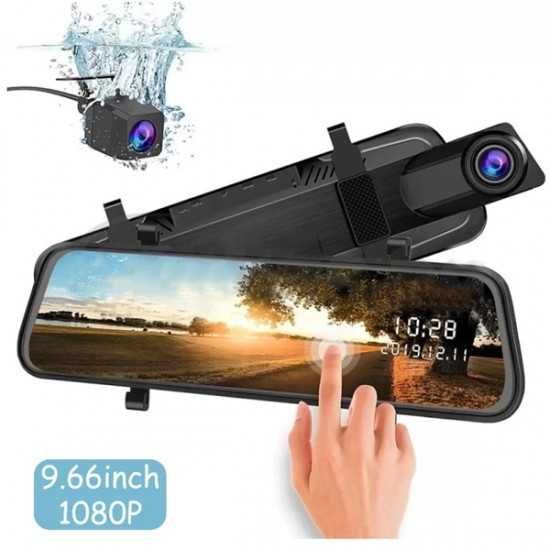 Видеорегистратор огледало с две камери DVR 9.66 inch FULL HD