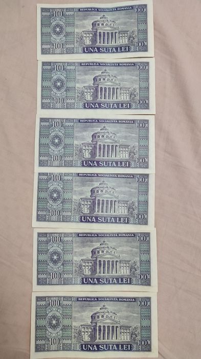 Bancnote 100 lei din 1966, în serie