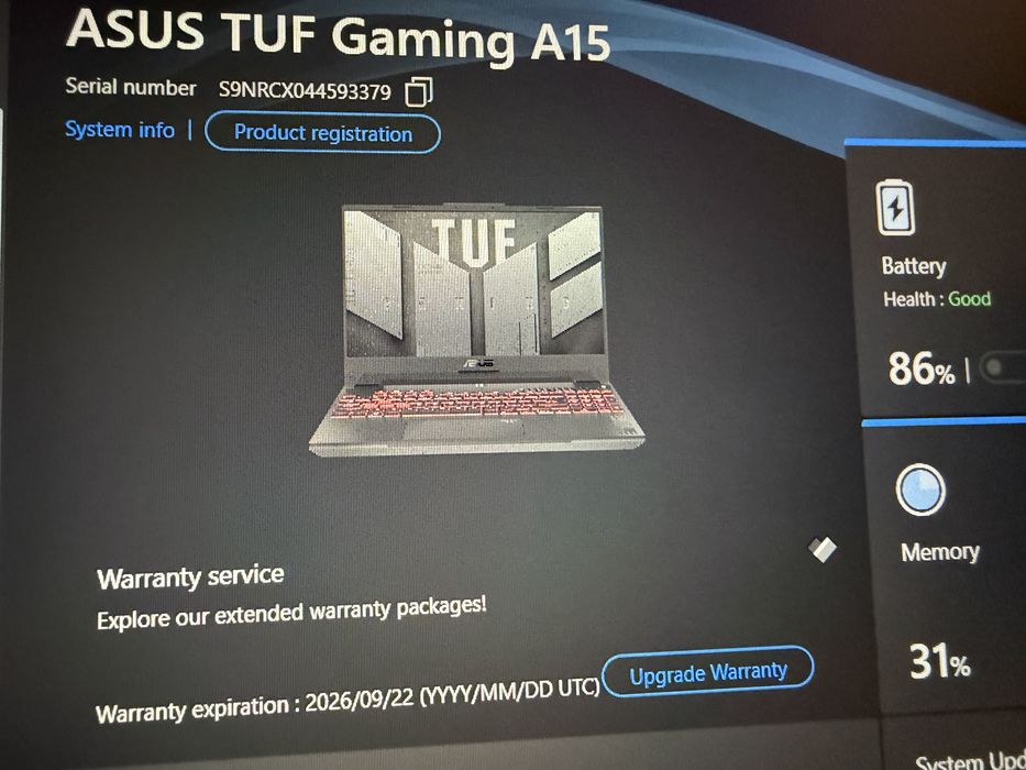 Лаптоп ASUS TUF A15
