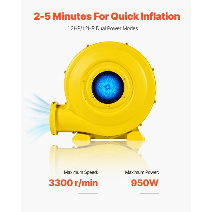 Suflantă Casă Sărituri Gonflabilă 1.2&1.3CP 950W Comercială