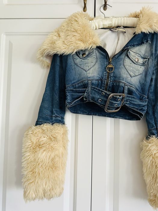 Geaca din blug , cu blana ecologica de la firma Mexton masura Xs