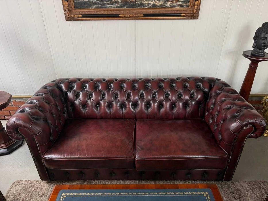 Chesterfield -Класическа кожена гарнитура