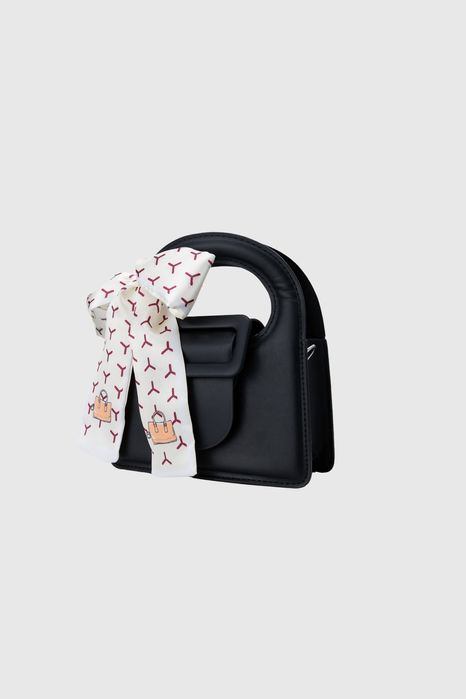 НОВО! ЛИКВИДАЦИЯ! Малка дамска чанта с панделка-черно