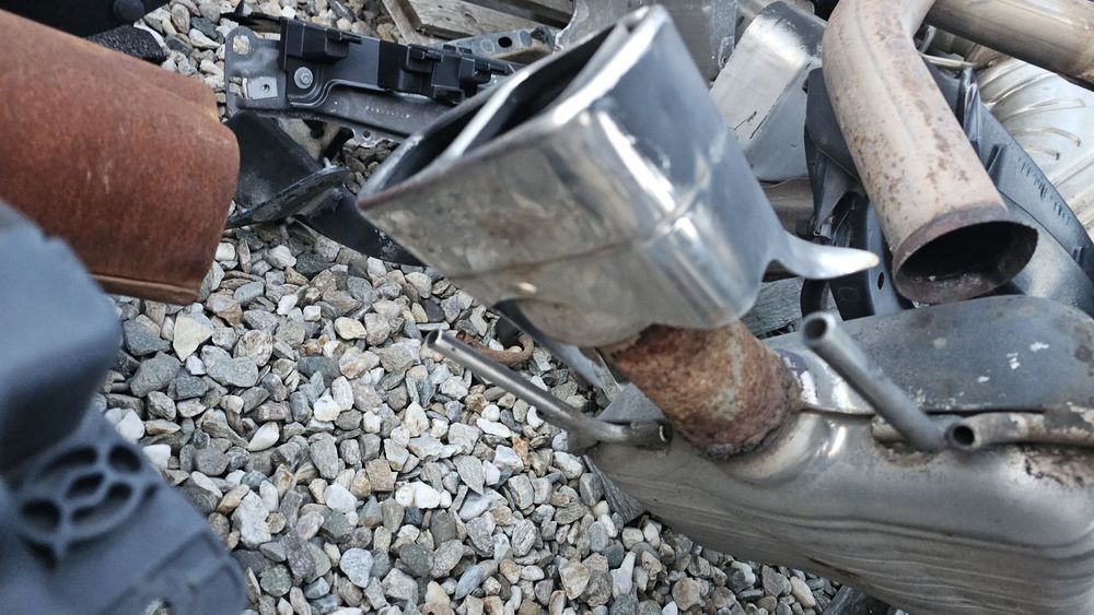 Tips dublu inox crom Mercedes model AMG S CLS E C ML S350 W219 W221