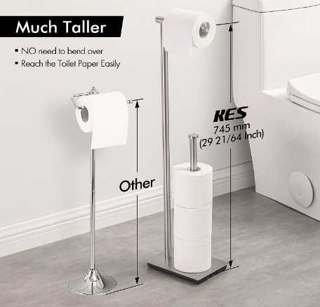 Стойка за тоалетна хартия KES, стоящ държач за тоалетна хартия