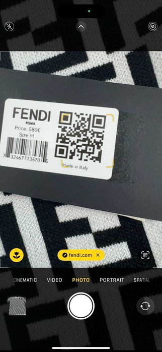Fendi-Автентична чисто нова мъжка тениска номер М