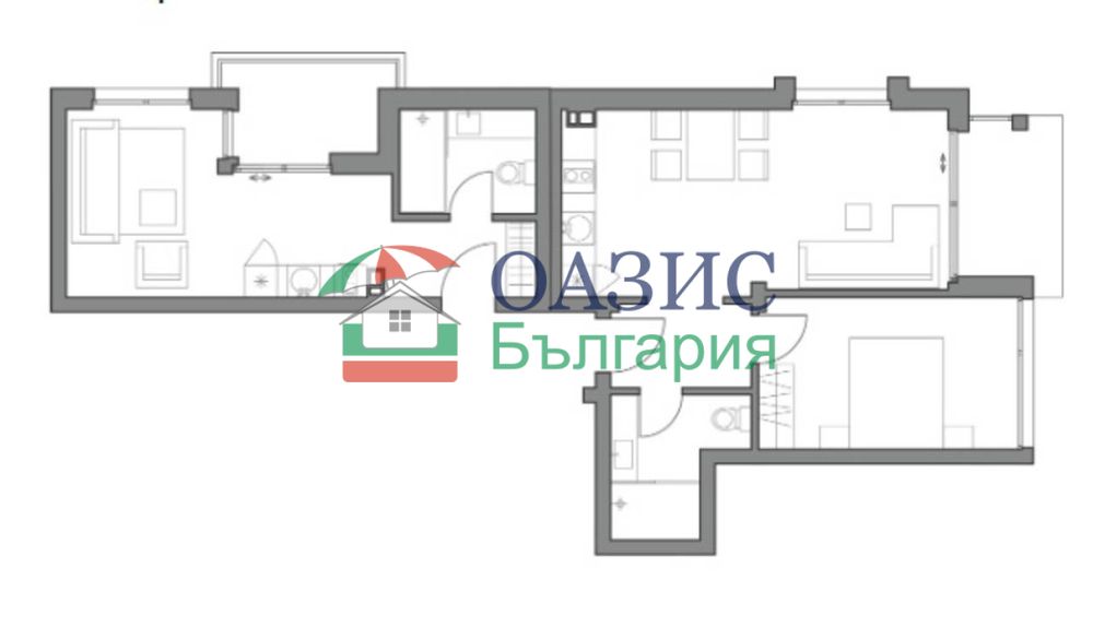 Апартамент с 2 спални в комплекс Open Sea Residence, 95.50 кв.м., между Обзор и Бяла, България, 186 225 евро