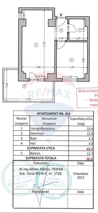 Apartament cu 2 camere - Mobilat cu Designer -  in Central Address