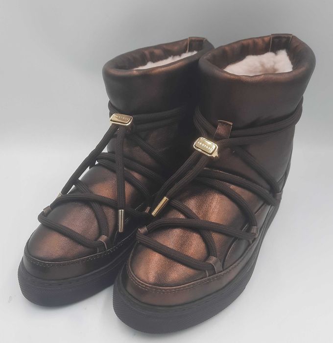 Ghete apres ski INUIKII originale noi piele si blana naturala 39