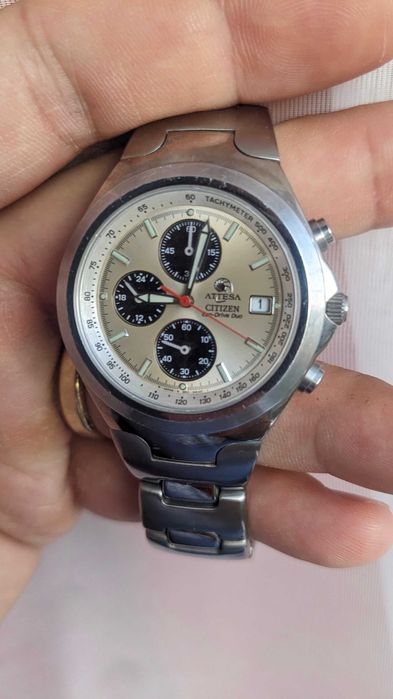 Ceas Citizen Attesa Titanium Eco-Drive Duo (kinetic si solar) B510