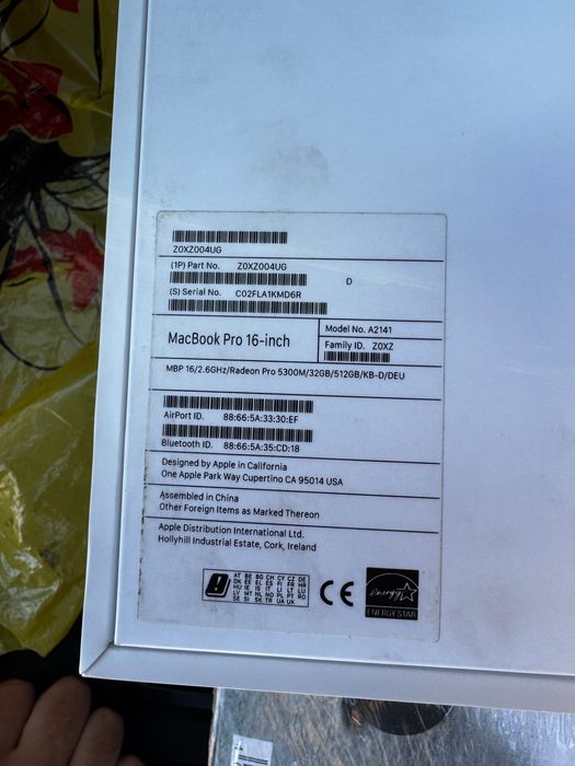 MacBook Pro Nou Versiunea 11.7 Model A2141 configurat la cerere