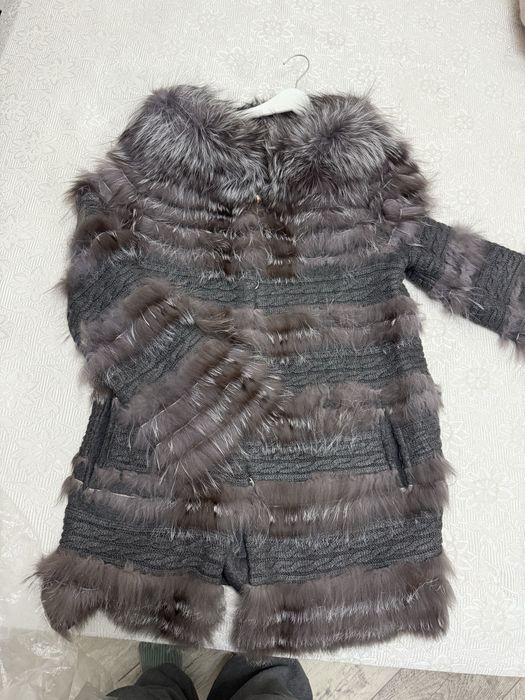 Чернобурка шубка, накидка