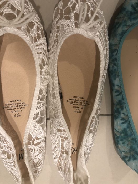 Set balerini Zara Trafaluc si H&M, purtati de 3 ori, mar.38
