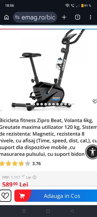 Bicicleta fitness Zipro Beat