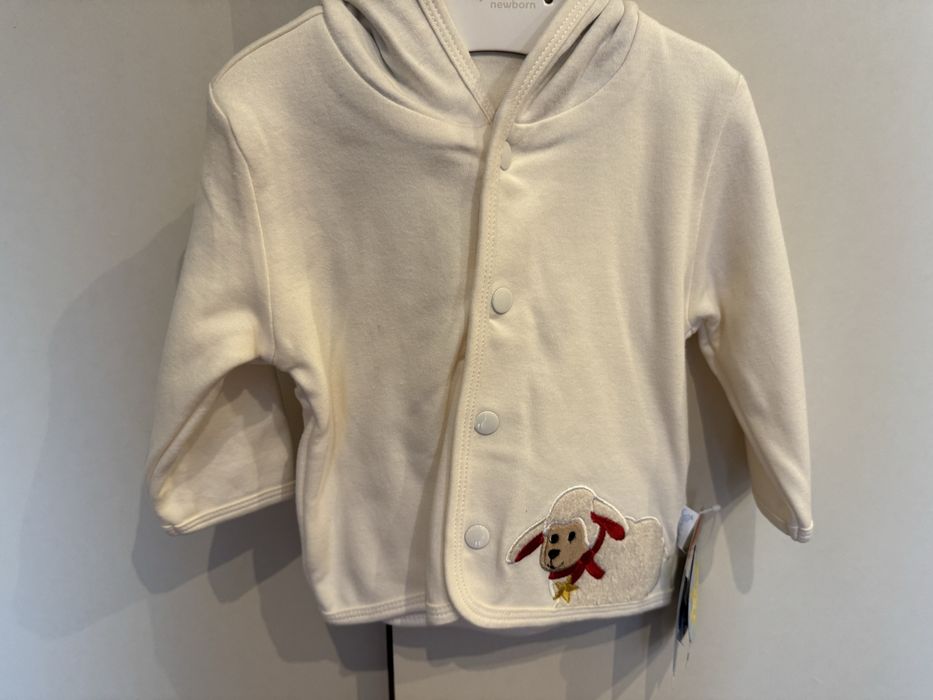 Суичър Бял  Sterntaler 62 см 4-5 месеца