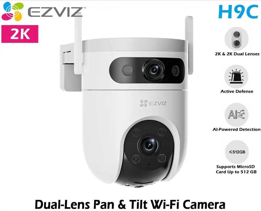 Camera supraveghere Wireless EZVIZ H9c Dual 3MP + 3MP Auto Tracking Sigilata Garantie