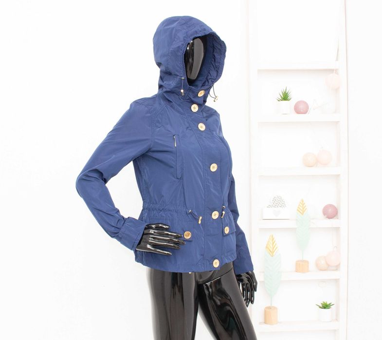 Michael Kors оригинално дамско яке синьо с качулка ветровка XS