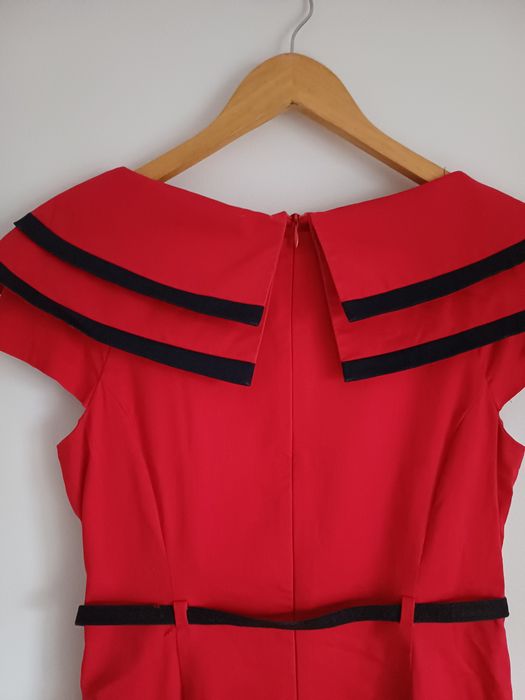 Rochie elegantă roșie Ma Dame, mărimea 44 (bumbac elastic)