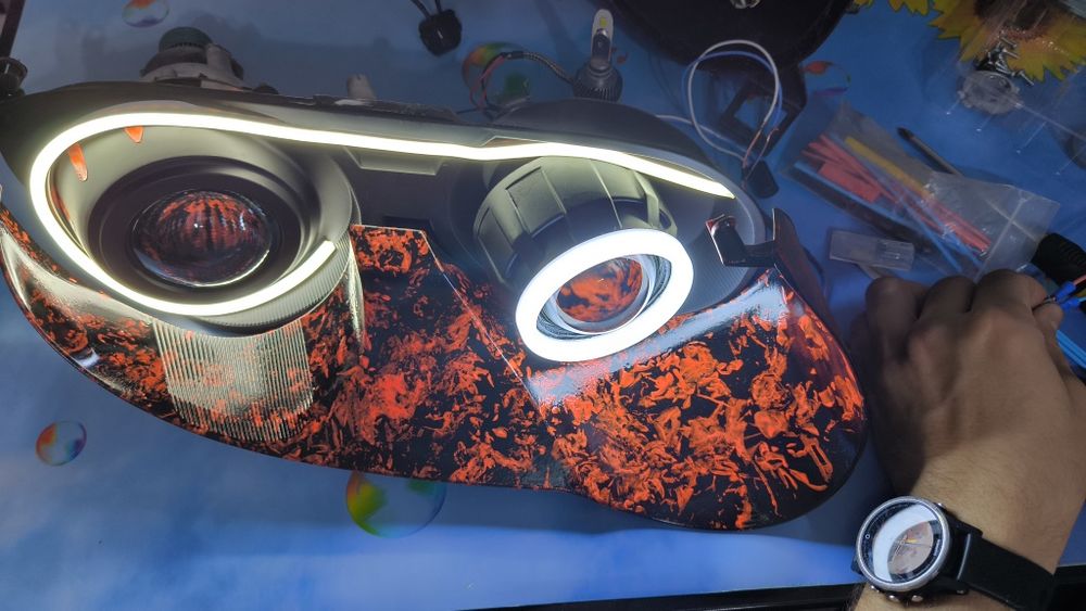 Led H7 / Lupa cu led / angel eyes