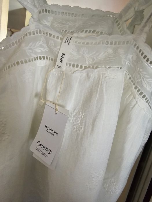Дамски нов топ Mango Sustainable cotton