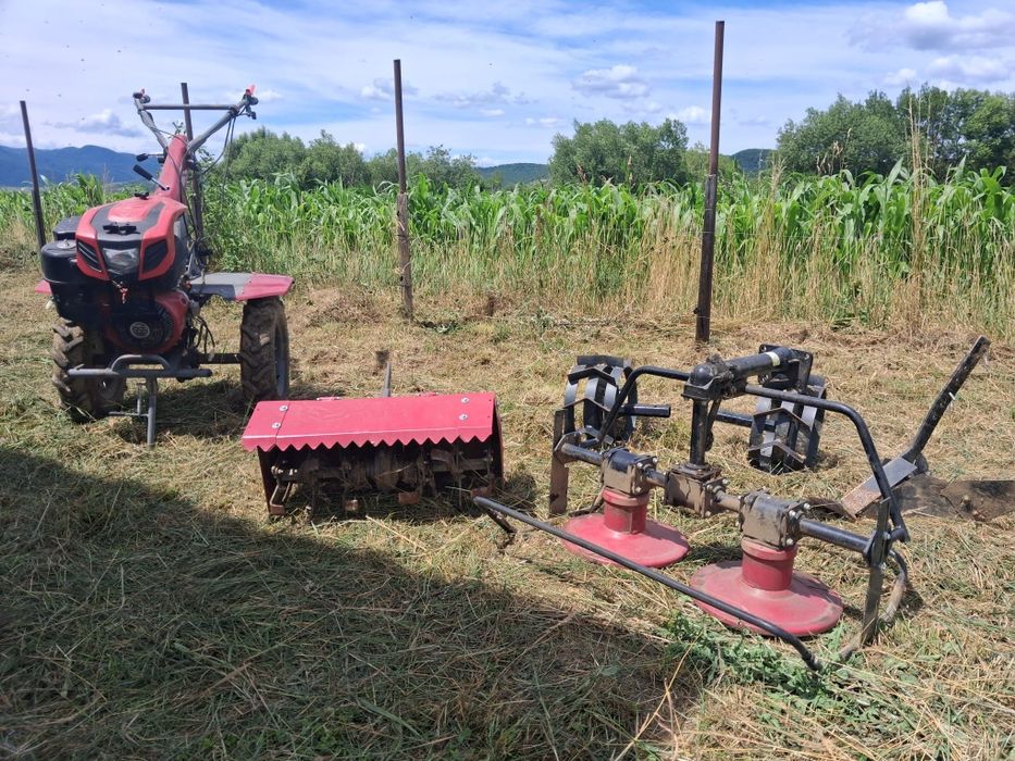 Motocultor WEIMA 1100F-S (16 CP, 6 viteze) + Freză spate + Cositoare cu tamburi + Accesorii complete