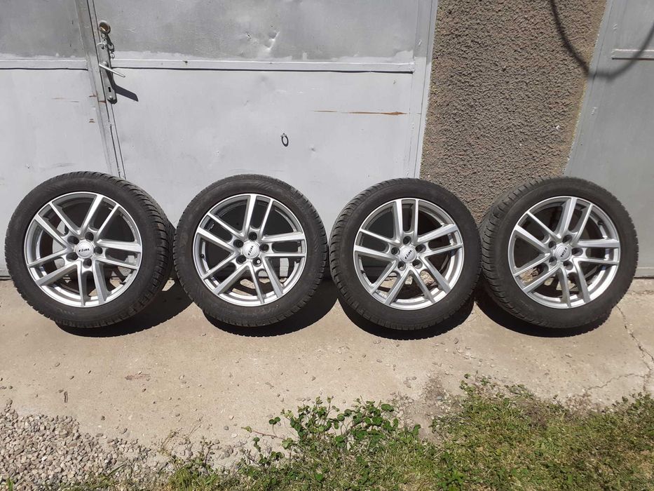 4 Roți Jante 17 aliaj 5x112 Mercedes 225/50 R17 M+S iarnă   și 2 anvelope M+S 215/55 R17 Bridgestone