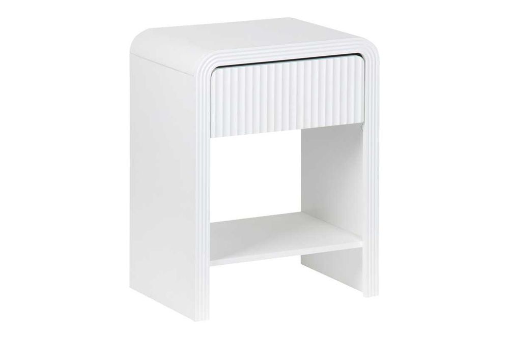 Нощно шкафче Puzzle-home Zeplen, МДФ, Бял или Сив, 40x30x53cm