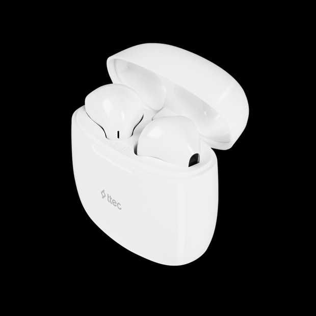 Bluetooth слушалки ttec Mode, TWS, Бели,  НОВИ, ФАБРИЧНА ОПАКОВКА