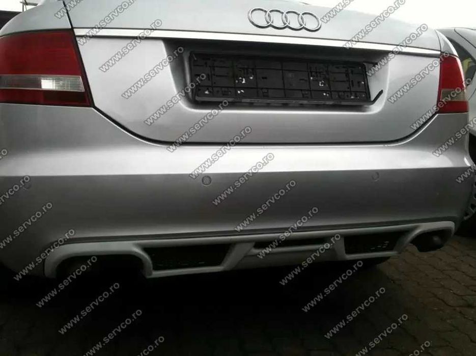 Prelungire spoiler tuning sport bara spate Audi A6 C6 4F ABT Sedan S line RS6 S6 2004-2008 ver. 2
