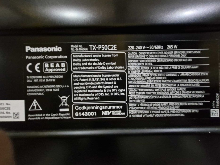 Vand TV cu plasma Panasonic