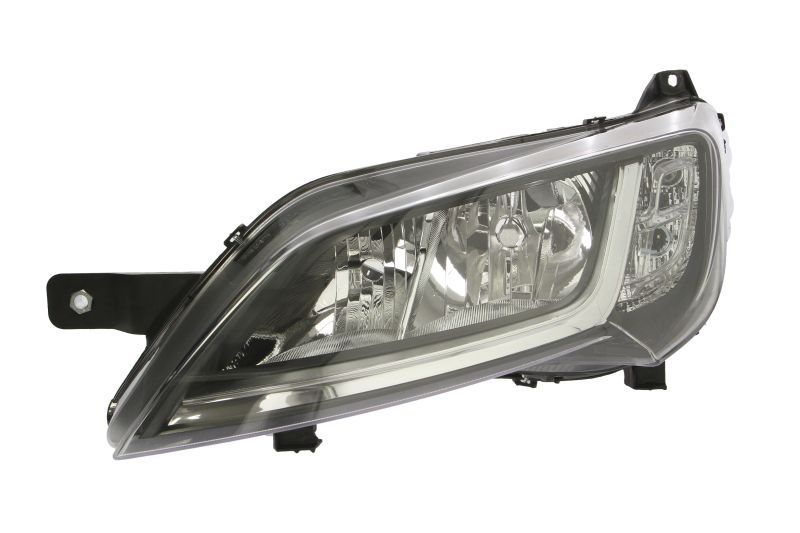 Far Citroen Jumper, Fiat Ducato, Peugeot Boxer, 06.20, Electric, tip bec H7+H7, omologare ECE, cu motoras, negru, 1375101080; 1375101090; 1612041380,