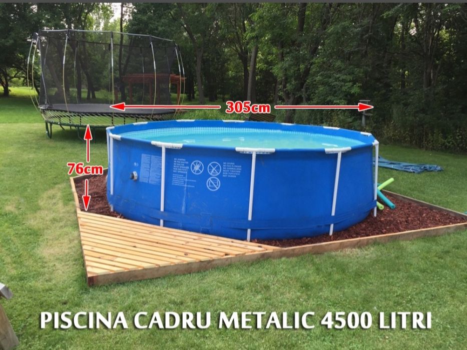 Piscina cadru metalic Intex, 305×76 cm, 4500 litri, rotunda