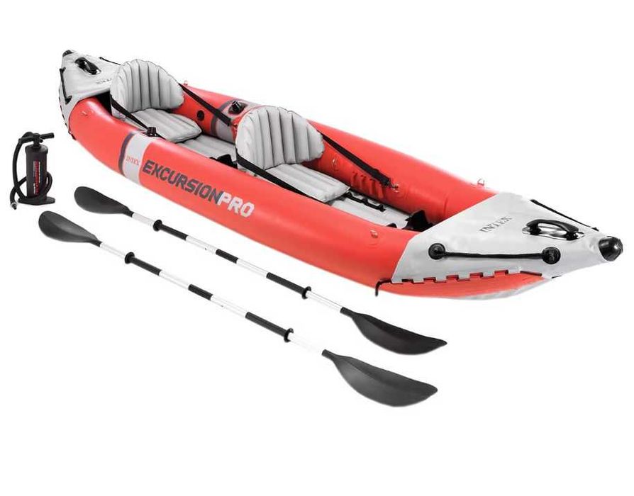 Caiac gonflabil Intex Excursion Pro Pompa si vasle incluse, 3.8m x 0.94m - RESIGILAT